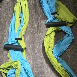 Blue and Green Yoga Hammock